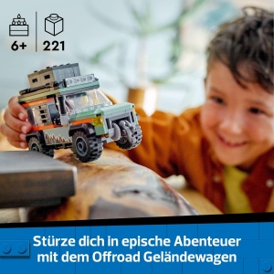 Masina de Teren LEGO City Offroad Gelandewagen 60447, 221 piese, cu Minifigurina - Img 2