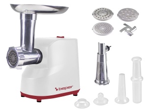 Masina de tocat carne si rosii Beper P102ROB200, 1200W, accesorii din otel inoxidabil