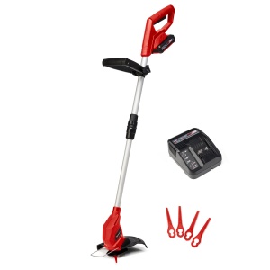 Masina de tuns iarba fara fir Einhell GC-CT 18/24 Li Power X-Change (18 V, Flowerguard, ghidon telescopic continuu, incl. 20x lame din plastic, baterie PXC de 2,0 Ah si incarcator)