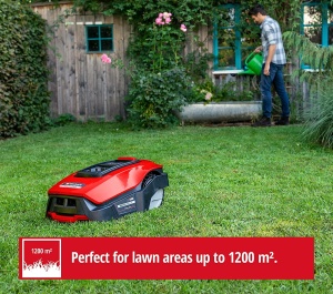 Masina de tuns iarba robot Einhell FREELEXO 1200 LCD BT (pentru pana la 1200 m2, masina de tuns iarba multizona, control prin aplicatie Bluetooth, pentru pante de pana la 35%, inclusiv baterie PXC si accesorii de instalare) - Img 5