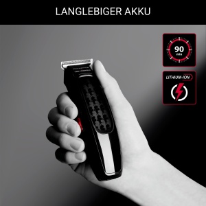 Masina de tuns Rowenta x KARL LAGERFELD TN182LF0, 3 Kamme, Titanium, NegruRosu - Img 6
