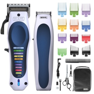 Masina de tuns Wahl Color Pro Lithium Combi Kit, autonomie 120 min, set complet pentru tuns si ingrijire
