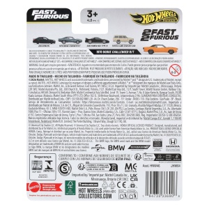 Masina Die-Cast Hot Wheels Fast Furious 1970 Dodge Challenger RT, 164, Metal - Img 6