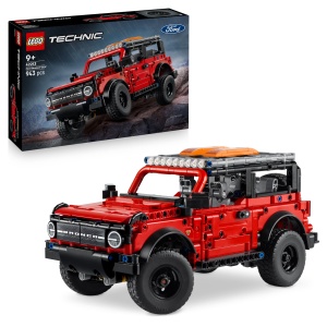 Masina LEGO Technic Ford Bronco 42213, SUV Offroad, 943 piese, rosu