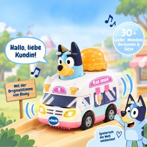 Masinuta de jucarie VTech Tut Tut Baby Flitzer - Blueys Eisdiele, albastra - Img 4