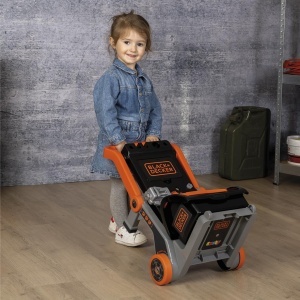 Masinuta de lucru Smoby BlackDecker 3-in-1 cu 19 accesorii, pentru copii de la 3 ani - Img 4