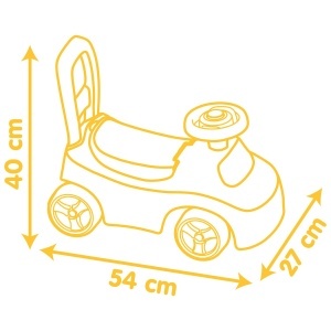 Masinuta Winnie Puuh 2-in-1 pentru copii - Rutscher si Lauflernwagen cu lenker, 10 luni - Img 6
