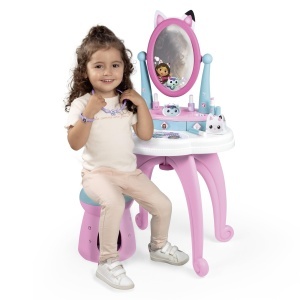 Masuta de machiaj pentru copii Smoby Gabbys Dollhouse, cu oglinda, scaun si accesorii - Img 7