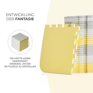 Matele de joaca Kinderkraft LUNO, 30 Piese, 150x180 cm, Negru si Alb - Img 5