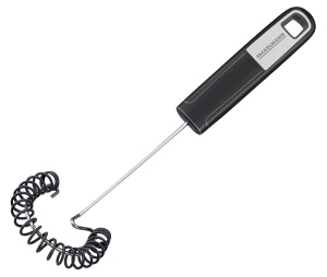 Matura spiralata Fackelmann 27 cm SENSE, ajutor practic de bucatarie cu parte functionala din otel inoxidabil si silicon, tel pentru tigai si oale acoperite (culoare: argintiu/negru), cantitate: 1 bucata