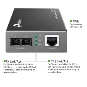 Medienconvertoare TP-Link MC200CM, 2 porturi SC fibra optica, 1 port RJ45, distanta 550m - Img 7