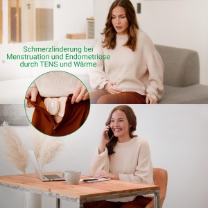 Medisana TT 250 Menstrual Pain Pad cu TENS & Heat, Dispozitiv de terapie a durerii TENS pentru dureri menstruale si dureri de endometrioza, cu functie de caldura si 2 electrozi suplimentari - Img 4
