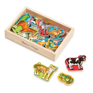 Melissa & Doug joc magnetic pentru copii de la 2 ani, cu figurine magnetice de animale, 20 de animale - Img 4
