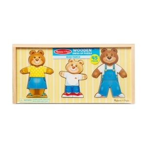 Melissa Doug Puzzle Barenfamilie 45 Piese Lemn Interactiv 3 Ani - Img 3