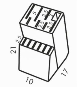 Messerblock Tescoma WOODY din lemn pentru 13 cutite, stabil si elegant - Img 3