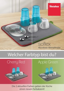 Metaltex Softex Abtropfmatte 40x45 cm VerdeGri Microfibra Absorbanta - Img 4