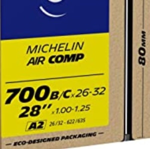MICHELIN Ch 700x26/32 A2 Camera de aer, Negru - Img 4
