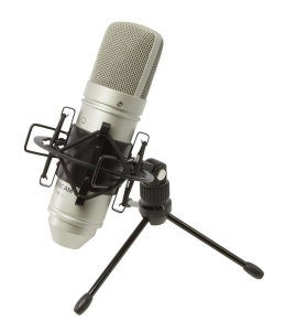 Microfon condensator Tascam TM-80, 18mm, Nier, Argintiu