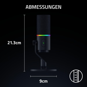 Microfon dinamic Razer Seiren V3 Pro, USB-C si XLR, 30mm, Negru - Img 8