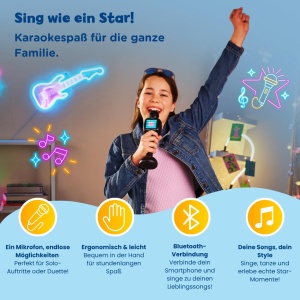 Microfon Karaoke VTech cu Bluetooth si Lumini Interactives - Img 3