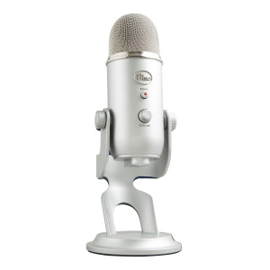 Microfon USB Blue Yeti Profesional pentru Streaming Podcasting Gaming Argintiu