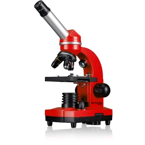 Microscop Bresser Junior BIOLUX SEL, 40x-1600x, cu suport pentru smartphone, rosu - Img 4