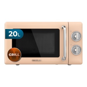 Microunde Cecotec ProClean 3110 Retro Beige 20L 700W Grill Timer Vintage