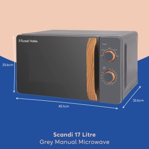 Microunde Russell Hobbs RHMM713G 700W Gri Design Scandinav 5 Niveluri de Putere - Img 9