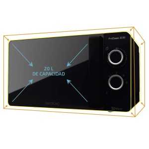 Microwave Cecotec ProClean 3030, 20L, 700W, Negru - Img 2