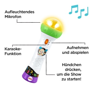 Mikrofon de invatare Fisher-Price FBP32 cu lumini colorate, pentru 18 luni - Img 3