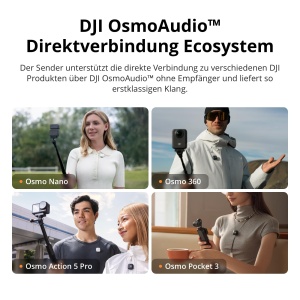 Mikrofon wireless DJI Mic 2, 1 transmitter 1 receptor, 250 m raza, negru - Img 9