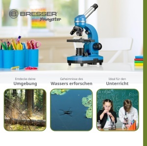 Mikroscop pentru copii BRESSER JUNIOR Biolux SEL, 40x-1600x, cu LED, 4 culori - Img 4