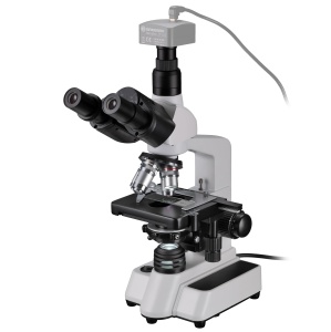 Mikroscop trinocular Bresser Researcher 40x-1000x cu LED si Kreuztisch