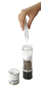 Mina de sare si piper Fackelmann DUO, inox, 5.1x22 cm, cu mecanism ceramic - Img 4