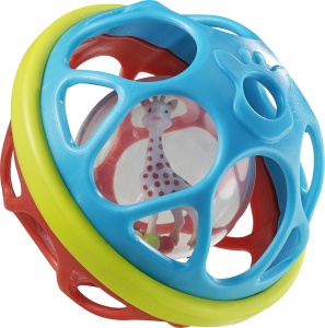 Minge moale pentru bebelusi Sophie la Girafe Fresh Touch, 11 cm, plastic