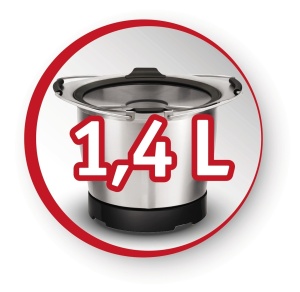 Mini Bol Moulinex xf387e10 1,4 l pentru Robot de Bucatarie 4 Borcane - Img 7