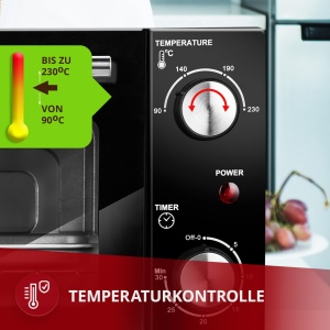 Mini cuptor electric MPM MPE-13 10L 800W Negru cu Timer si Functie de Incalzire SuperioaraInferioara - Img 5