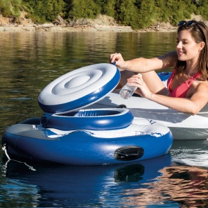 Mini-frigider flotant Intex 56822NP, 89 cm, 5 suporturi pahare, multicolor - Img 2