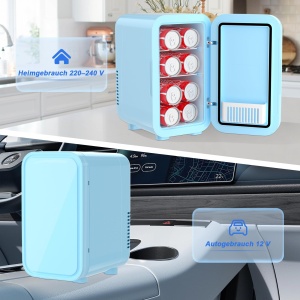 Mini frigider portabil YASHE 6L albastru ACDC racire si incalzire - Img 5