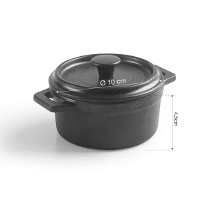 Mini oala Lacor 63392 cu capac Melamina BPA-free 210 ml Negru - Img 2