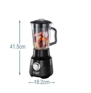 Mixer cu suport Russell Hobbs recipient din sticla de 15 l negru mat motor puternic de 09 CP functie de zdrobire a pulsuluighetii cutit din otel inoxi - Img 9