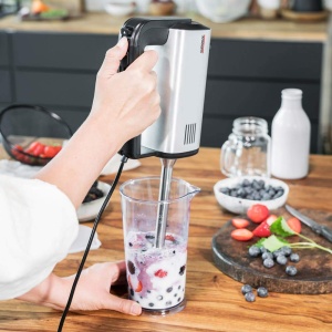 Mixer de mana Gastroback 40983 500W 5 viteze Turbo accesorii multiple argintiunegru - Img 3
