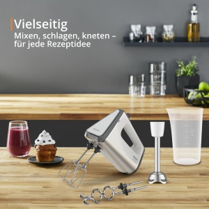 Mixer de mana Krups 3 Mix 9000, 750 W, albsilver, accesorii incluse - Img 3