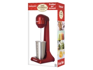 Mixer electric Beper 100W 2 viteze recipient aluminiu 05L rosu - Img 6