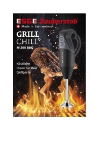 Mixer vertical ESGE Zauberstab M200 BBQ, 200W, 2 viteze, Negru, Made in Switzerland - Img 9