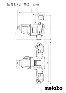 Mixere electric Metabo RW 18 LTX BL 140-2, motor brushless, 2 viteze, 50 litri - Img 2