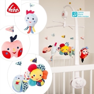 Mobil muzical Fehn COLOR Friends cu melodie Traumerei, 40 cm, pentru bebelusi - Img 5