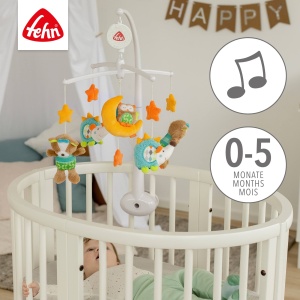Mobil muzical Fehn Sleeping Forest cu 5 figurine, melodia Cati stele sunt - Img 2