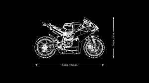 Model LEGO Technic Ducati Panigale V4 S, motocicleta, detalii autentice, rosu - Img 8