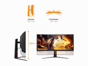 Monitor AOC CU34G4ZCA 34 Zoll Curved UW-QHD 240Hz Negru - Img 3